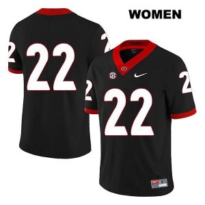 Women's Georgia Bulldogs NCAA #22 Nate McBride Nike Stitched Black Legend Authentic No Name College Football Jersey TCK7854IM
